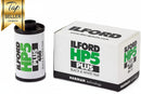 Outer box packaging for Ilford HP5 Plus 400 ISO 35mm 36 Exposure  black and white film at Best Camera Store