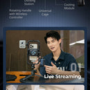 Filmmaker using the thermal phone cage for landscape cinematic video.
