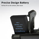 Precise design view showing the KingMa EN-EL14 1030mAh battery being slid and inserted cleanly into a compatible Nikon camera battery chamber without getting stuck.