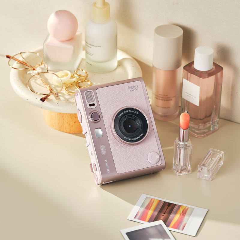 FUJIFILM INSTAX MINI Evo Hybrid Instant Camera - Gentle Rose