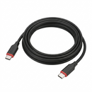Studio pack shot of the KingMa 1.8-meter (6ft) professional black USB-C to USB-C tethering and charging cable cleanly coiled to demonstrate its flexibility and heavy-duty structural build quality.