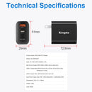 KingMa 65W GaN Charger Technical Specifications and Dimensions