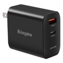 KingMa 65W GaN USB-C PD Wall Charger compact dual port power adapter for laptops and cameras by Best Camera Store