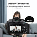 Close up of a Sony camera monitor displaying precise battery percentage working seamlessly with the decoded KingMa NP-FZ100 battery