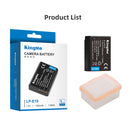 The complete retail package contents featuring the KingMa LP-E10 battery and clear safety case from Best Camera Store