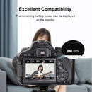 A photographer loading a fully decoded KingMa LP-E6P high-amperage battery into a Canon EOS R5 Mark II camera body
