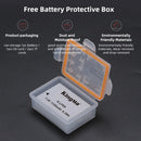 KingMa LP-E8 camera battery nested safely inside its included clear plastic protective storage case