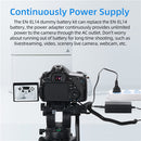 KingMa EN-EL14 dummy battery AC adapter kit for Nikon D3300, D3400, and D5600 DSLRs, available at Best Camera Store.