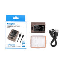 What is included in the box showing the KingMa 2000mAh USB-C battery, a USB-A to USB-C cord, and the protective transport box