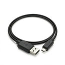 A neat studio shot of the KingMa 18cm (7in) short black Micro-USB to USB-2 camera data cord arranged into a singular, tight clean circle loop to showcase its compact design.