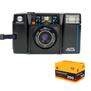 Minolta AF-S 35mm f/2.8 camera front view with Kodak 35mm color film roll at Best Camera Store