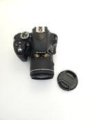 Side profile view of the pristine, scratch-free Nikon AF-P NIKKOR 18-55mm f3.5-5.6G DX kit lens included with the D3300 camera system at Best Camera Store.