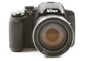 Front profile of a black Nikon Coolpix P530 bridge camera in mint condition.