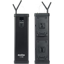 Front LCD panel and rear dual V-mount battery plates on genuine replacement Godox VL300 controller box at Best Camera Store