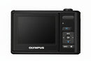The back of the Olympus T-110 showing the 2.7-inch LCD screen and simple navigation buttons.