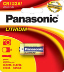 Panasonic CR123A 3V 1550mAh Lithium Battery front blister pack at Best Camera Store