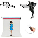 Nanlite motorised background kit 3 rolls with remote control