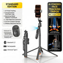 VIP Q625 extended quadpod base with mounted orange accent phone clamp, from Best Camera Store