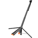 VIP Q625 extended quadpod base with mounted orange accent phone clamp, from Best Camera Store