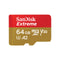Sandisk Extreme MicroSDXC 64GB 170MB/s V30 A2 With SD card Adatpter
