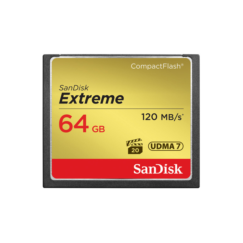 Sandisk Extreme CompactFlash Memory Card - 64GB