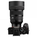 Top view of Sigma 85mm f1.2 DG Art lens on Sony E-mount camera - Best Camera Store