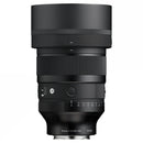 Studio product shot of Sigma 85mm f1.2 DG Art lens with hood attached - Best Camera Store