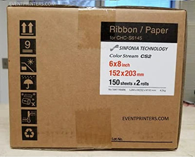 Sinfonia / Shinko 6x8" Print Pack for Color Stream CS2 Printer (300 Prints)