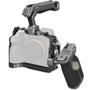SmallRig 6028 HawkLock advanced quick release camera cage kit with top and side handles for Sony Alpha cameras.