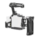 SmallRig 6031 Rhinoceros advanced camera cage kit for Sony Alpha cameras including top handle, side handle, and HDMI clamp.