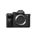 Sony Alpha 7 IV mirrorless camera body in black, shown from the front without a lens attached, on a plain white background. Shutter Clopsed at Best Camera store