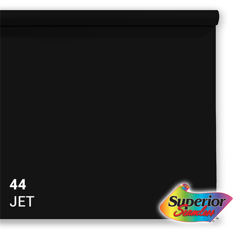 Superior Backgrounds 107"x36' Jet Black Seamless Paper