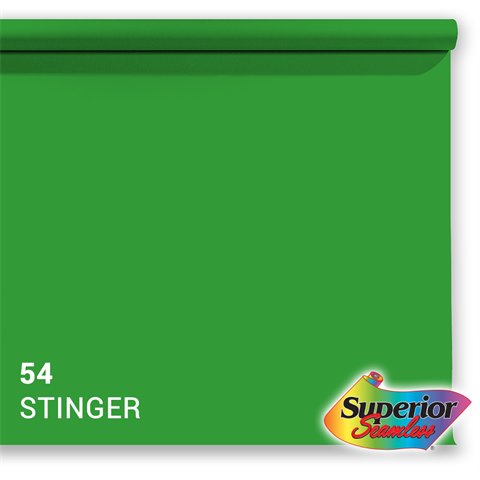 Superior Seamless Paper Background 107"x36' Stinger Green - Chroma Key