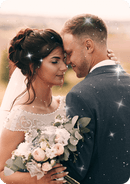 Close-up sample of a Swiftfoto 4x6 holographic print showing iridescent light-shifting effects on a high-definition portrait, compatible with Joyspace and Sinfonia printers.