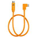 Looped Tether Tools TetherPro Right Angle USB-C to USB-C Pigtail Cable in High-Visibility Orange at Best Camera Store