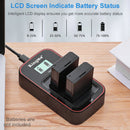 Side viewpoint highlighting the universal USB Type-C input port on the compact KingMa dual camera charger hub.