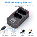 KingMa dual slot charger connecting via Type-C USB to flexible power sources like USB adapters, power banks, laptops, and car chargers.