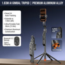 VIP Q575TK 1.83m AI Face Tracking Tripod standard model feature breakdown at Best Camera Store