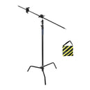 Vista CS11B heavy-duty 11ft C-stand in black finish with turtle base and free sandbag.