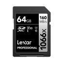 Lexar® Professional 64GB 1066x SDXC™ UHS-I Card SILVER Series