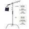 Pro C-Stand with Strong Telescopic Boom arm extend up to 89"