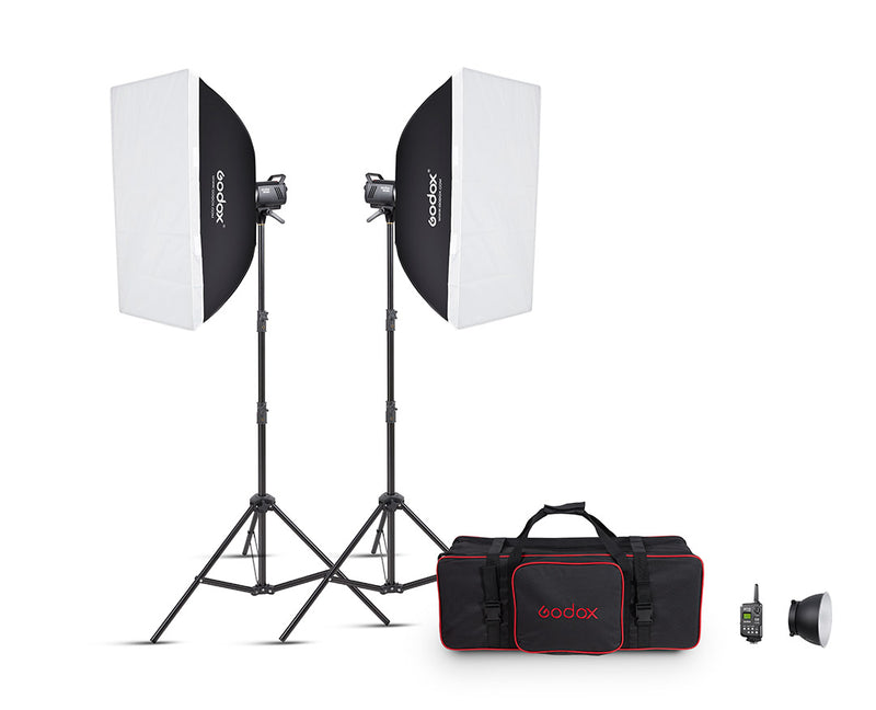 Godox MS300F Two Strobes Complette lighting kit