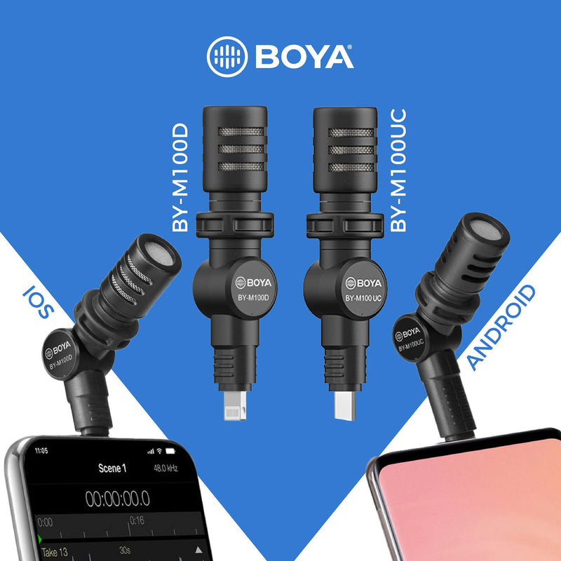 BOYA BY-M100D Ultracompact Condenser Microphone with Lightning Connector