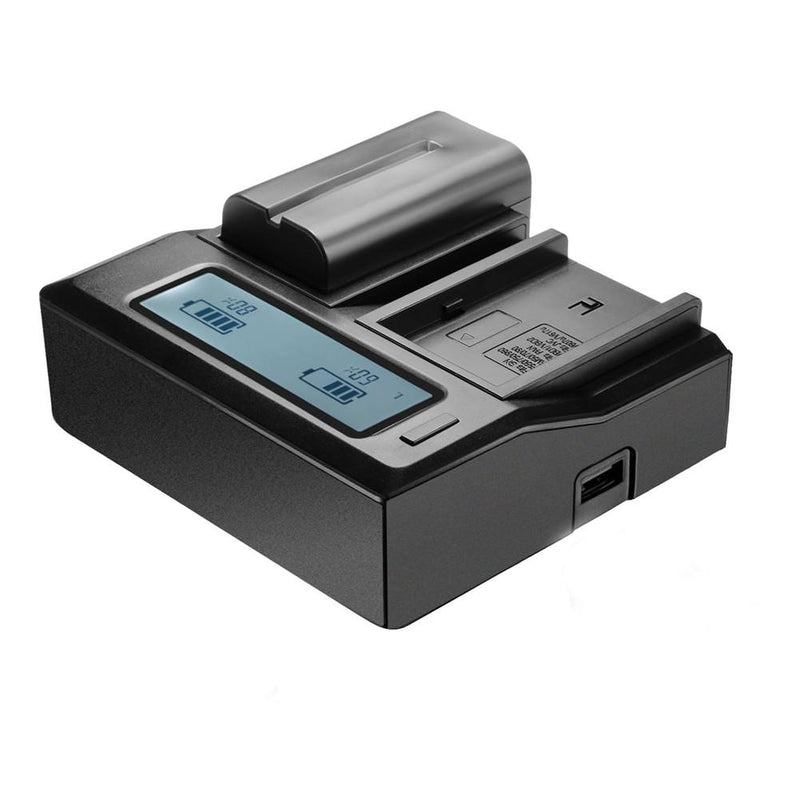 Dual Battery fast Charger with LCD Display for Canon LP-E17 battery series