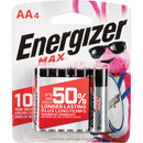 Energizer MAX Alkaline AA Battery 4 Pack 1.5V