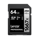 Lexar® Professional 64 GB 1667x SDXC™ UHS-II Card SILVER Series