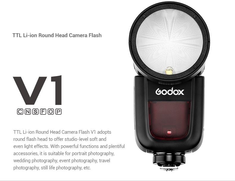 Godox V1 Round Head Flash for Fuji