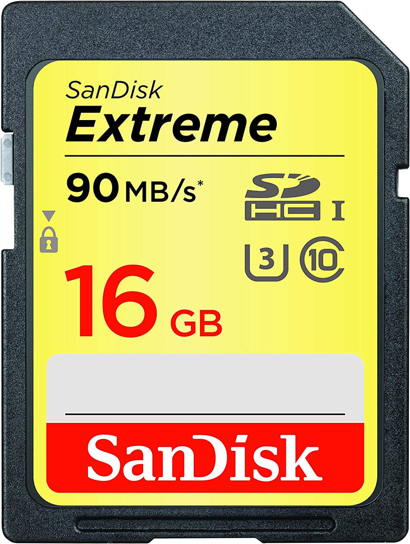 Sandisk Extreme SDHC UHS-I/U3 16GB Memory Card Up To 90MB/s