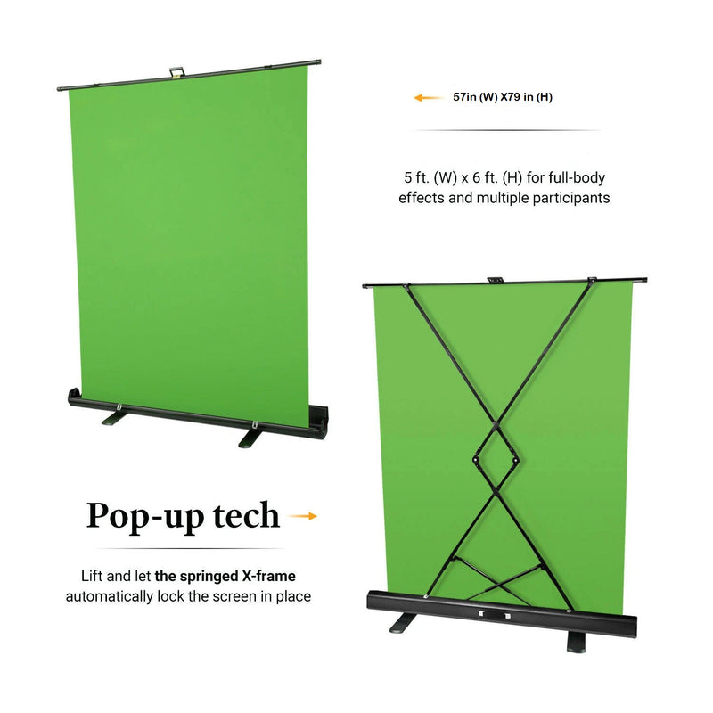 Vista Portable Collapsible Green Screen Backdrop 57"X 79"