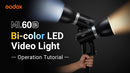 Godox ML60Bi Bi-Color COB  LED Video Light, 2800K-6500K Color Temperature